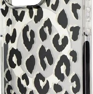 Kate Spade Black and Gray Leopard Print Phone Case